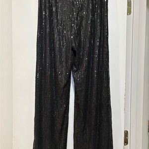 Black Sequin Women's Pants